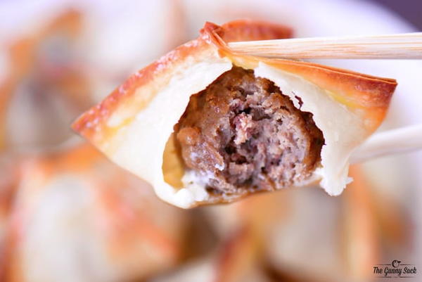 Baked Cream Cheese Meatball Wontons Baked Cream Cheese Meatball Wontons