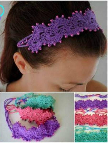 Queens Lace Beaded Beauty Paisley Headband Queens Lace Beaded Beauty Paisley Headband
