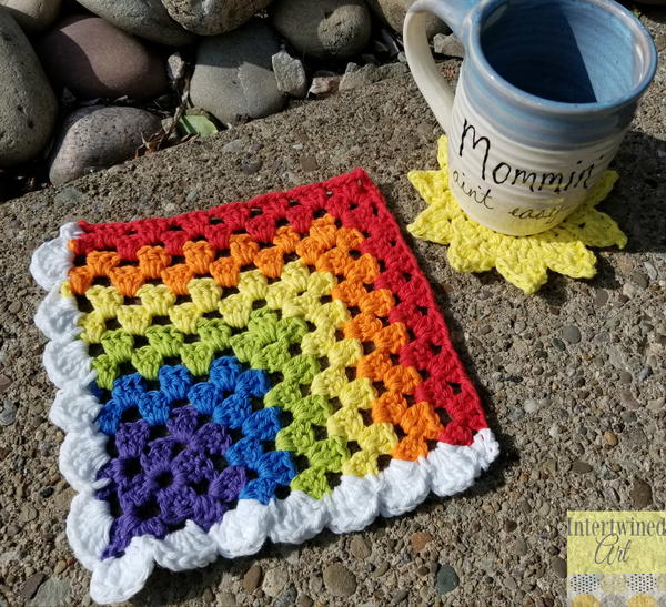 Happy Day Rainbow Dishcloth Happy Day Rainbow Dishcloth