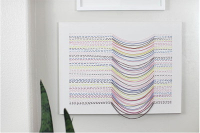 Embroidered Canvas Wall Art DIY