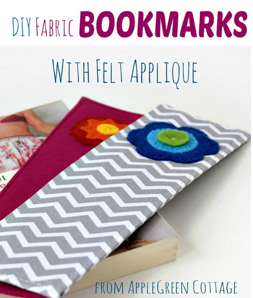 DIY Fabric Bookmarks With Felt Applique DIY Fabric Bookmarks With Felt Applique