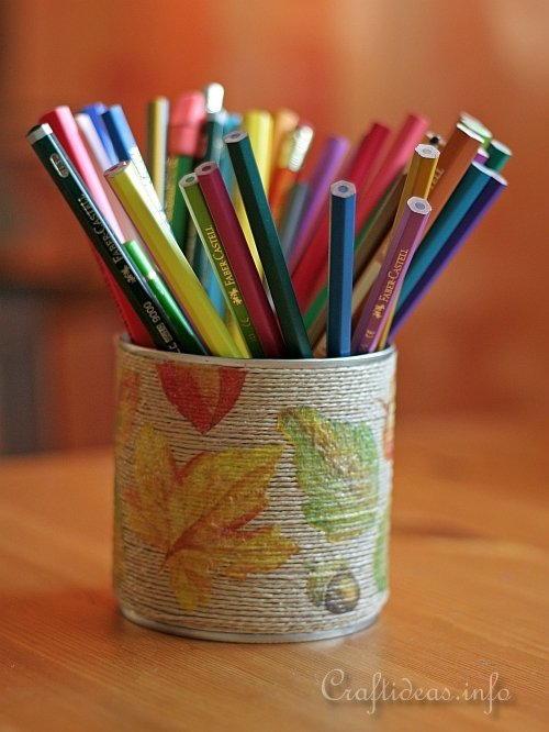 Autumn Leaves Pencil Holder Autumn Leaves Pencil Holder