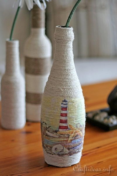 Maritime Wine Bottle Vase Maritime Wine Bottle Vase