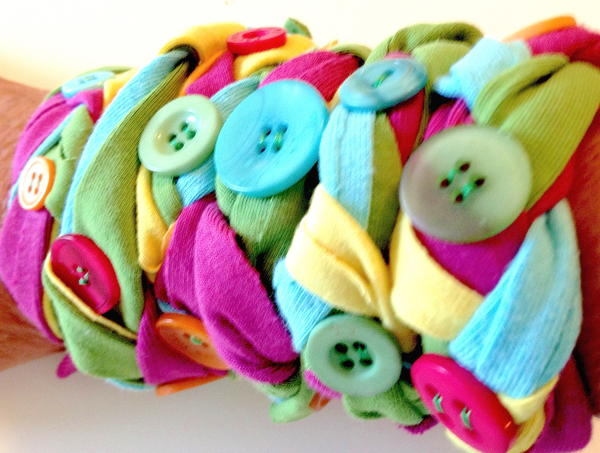 Make Bracelets Out of Recycled T-Shirts Make Bracelets Out of Recycled T-Shirts