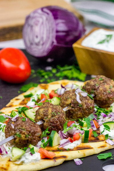 Mediterranean Meatball Kabobs Mediterranean Meatball Kabobs