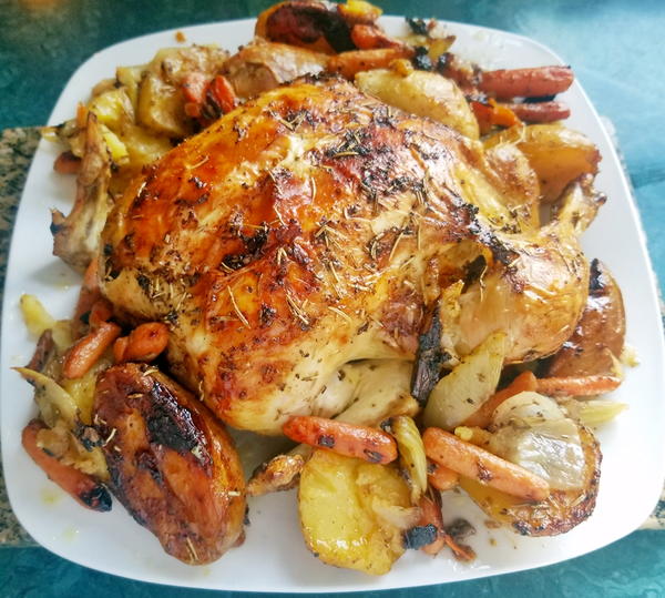 Roasted Whole Chicken with Lemon Veggies Roasted Whole Chicken with Lemon Veggies