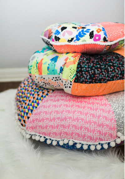 Pom Pom Patchwork Floor Pillow Pattern Pom Pom Patchwork Floor Pillow Pattern