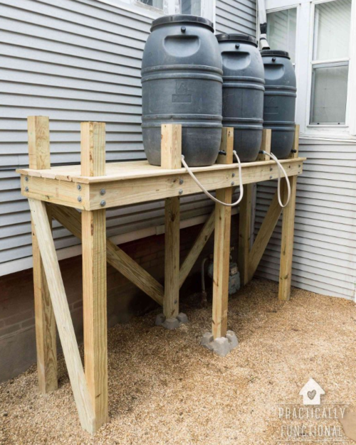 DIY Rain Barrel Stand DIY Rain Barrel Stand