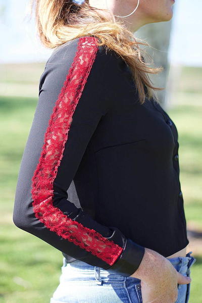 How to Refashion a Shirt with Lace How to Refashion a Shirt with Lace