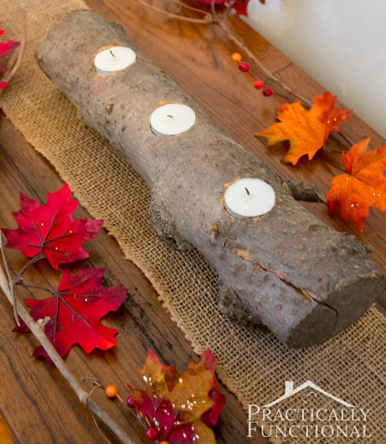 DIY Natural Log Centerpiece DIY Natural Log Centerpiece