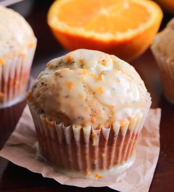 Banana Poppy Seed Muffins with Orange Glaze Banana Poppy Seed Muffins with Orange Glaze