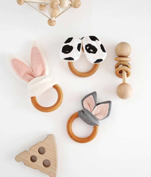 Homemade Bunny Ears Teething Ring Tutorial