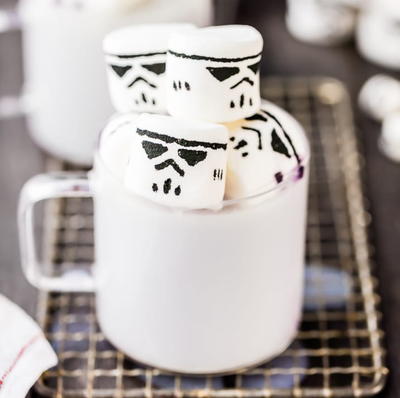 White Hot Chocolate with Stormtrooper Marshmallows