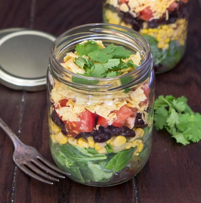 Fiesta Mexican Mason Jar Salad Fiesta Mexican Mason Jar Salad