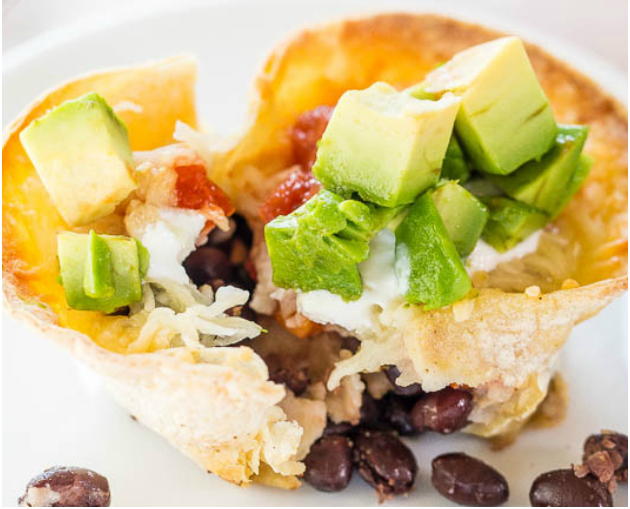 Easy 6-Layer Baked Taco Cups Easy 6-Layer Baked Taco Cups