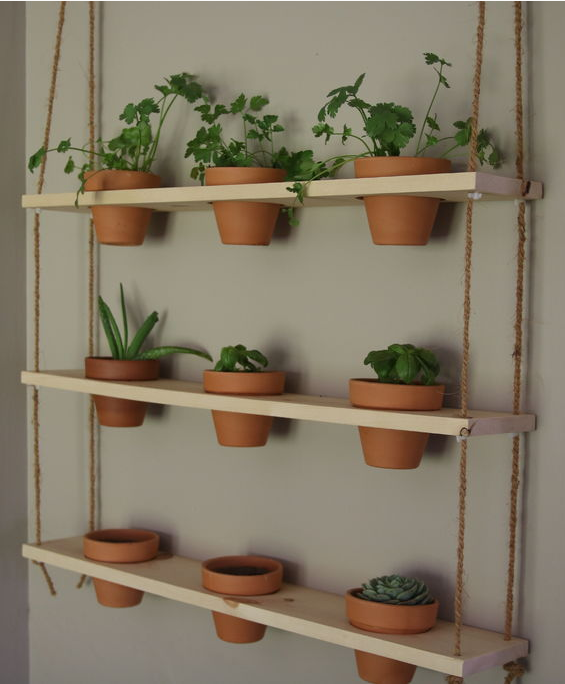 DIY Herb Planter Wall DIY Herb Planter Wall