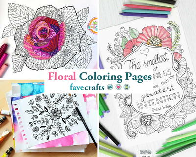16 Floral Coloring Pages
