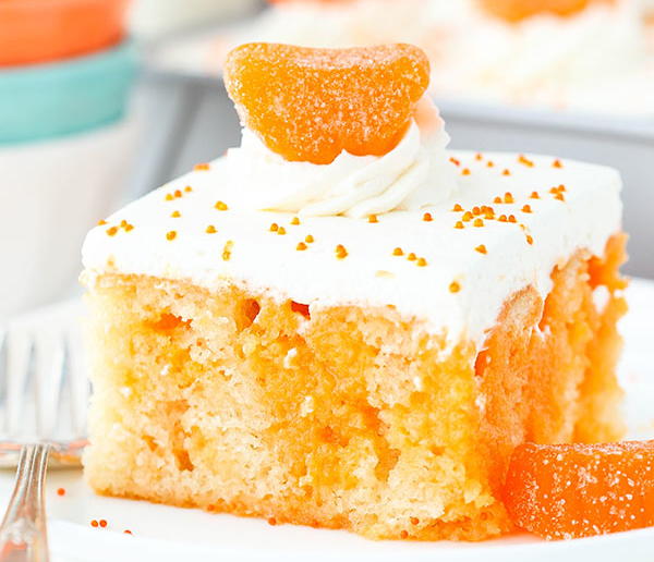 Orange Creamsicle Poke Cake with JELLO Orange Creamsicle Poke Cake with JELLO