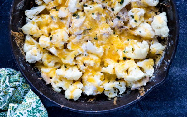 Keto Chicken Cauliflower Mac and Cheese Keto Chicken Cauliflower Mac and Cheese