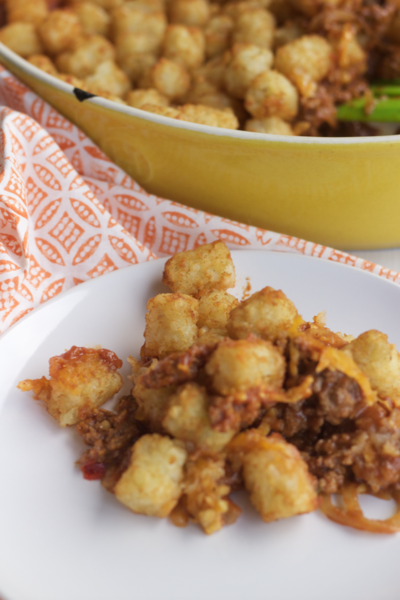 Tater Tot Sloppy Joe Casserole