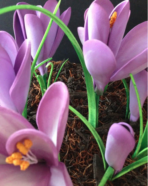 Handmade Beautiful Foam Crocus Flowers Handmade Beautiful Foam Crocus Flowers