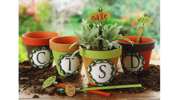 DIY Summer Herb Pots and Plant Markers DIY Summer Herb Pots and Plant Markers