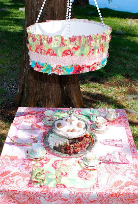 DIY Fabric Ruffle Chandelier DIY Fabric Ruffle Chandelier