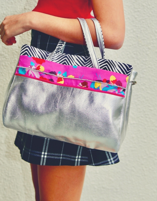 Leather and Fabric Handbag Free Pattern Leather and Fabric Handbag Free Pattern