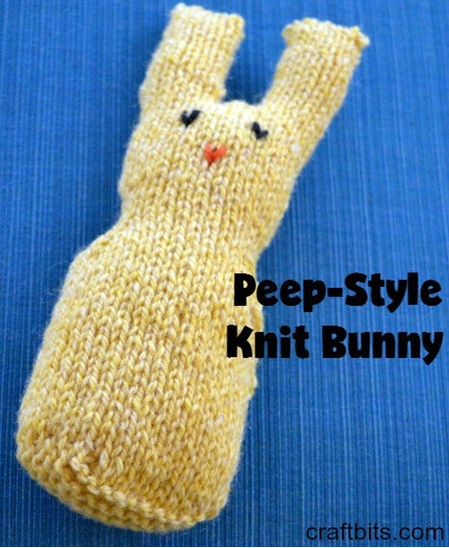 Peep Styled Knit Bunny