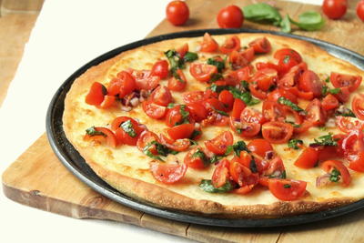 Caprese Pizza with a Buttermilk Crust