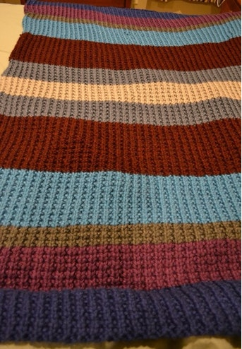 Bulky Broken Rib Knit Blanket Bulky Broken Rib Knit Blanket