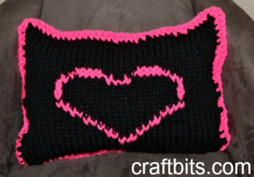 Heart Knit Pillow Heart Knit Pillow