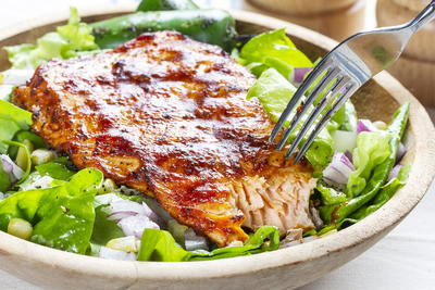 Barbecue Salmon Salad