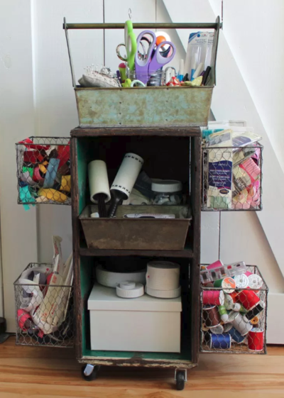 DIY Rolling Cart Sewing Caddy DIY Rolling Cart Sewing Caddy