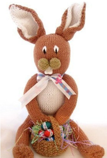 Knitted Long Legged Easter Bunny Knitted Long Legged Easter Bunnu