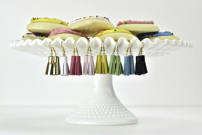 DIY Leather Tassel Earrings