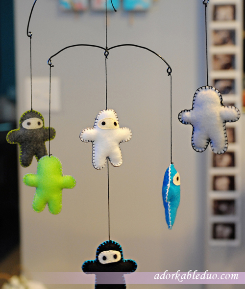 Felt Ninja Baby Mobile Pattern Felt Ninja Baby Mobile Pattern