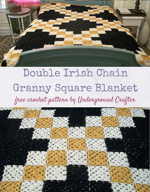 Double Irish Chain Granny Square Blanket Double Irish Chain Granny Square Blanket