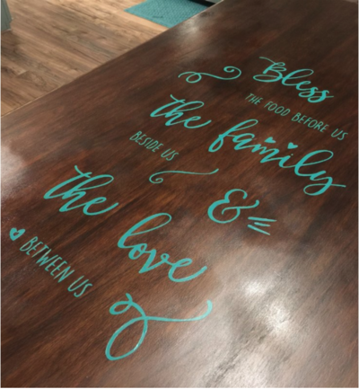 Mealtime Prayer Hand Painted Table Top