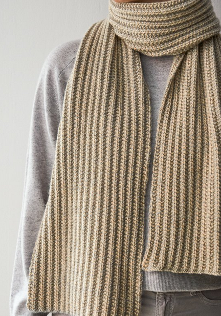 Two-Tone Mistake Rib Scarf Two-Tone Mistake Rib Scarf