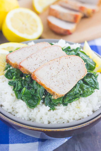 Grilled Garlic Herb Pork Bowl Grilled Garlic Herb Pork Bowl