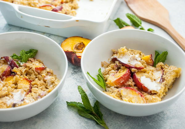 Peaches and Cream Baked Oatmeal Peaches and Cream Baked Oatmeal