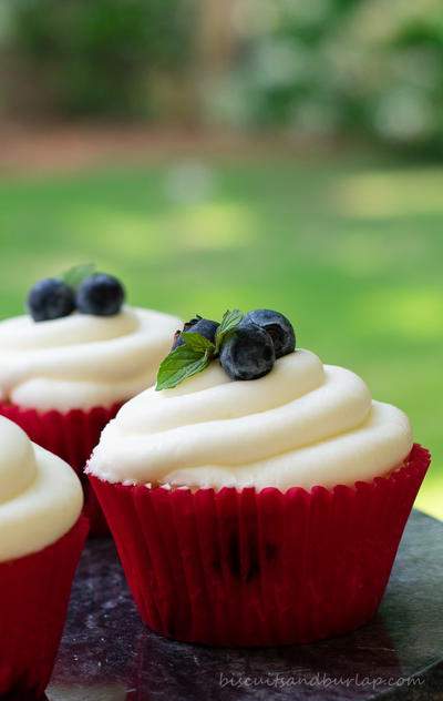Blueberry Cupcakes with Cream Cheese Frosting Blueberry Cupcakes with Cream Cheese Frosting