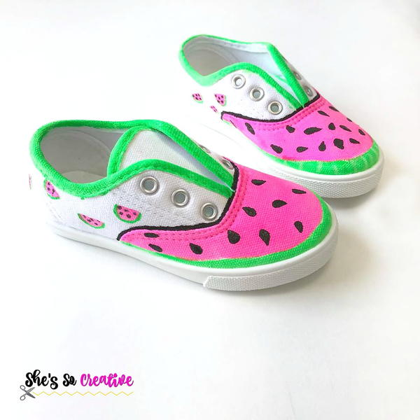 DIY Watermelon Canvas Shoes DIY Watermelon Canvas Shoes