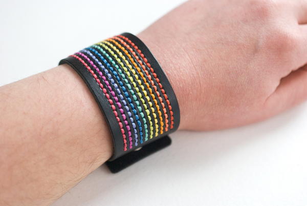 Rainbow DMC Stitchable Cuff Pattern Rainbow DMC Stitchable Cuff Pattern