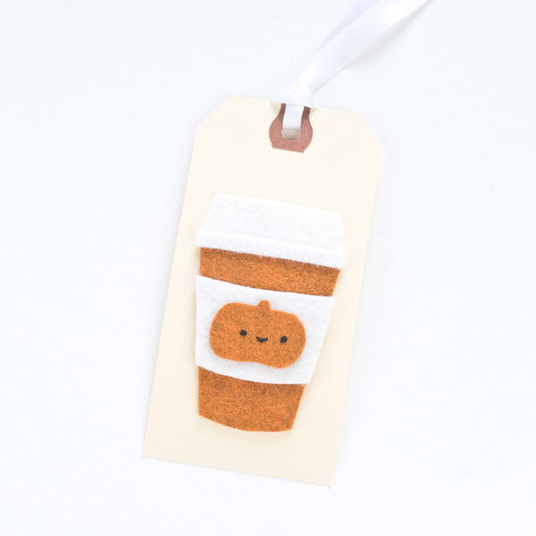 Pumpkin Spice Latte DIY Gift Tag Applique Pumpkin Spice Latte DIY Gift Tag Applique