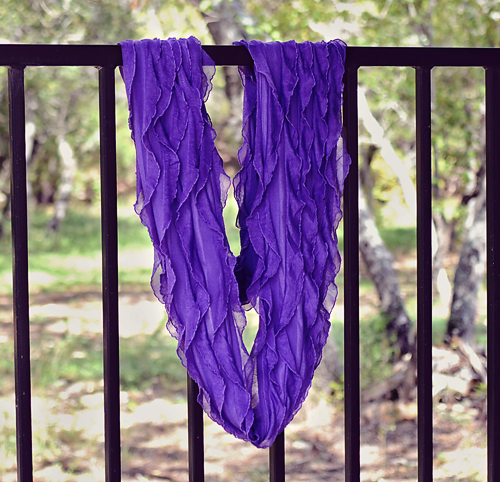Violet Ruffled Infinity Scarf Violet Ruffled Infinity Scarf