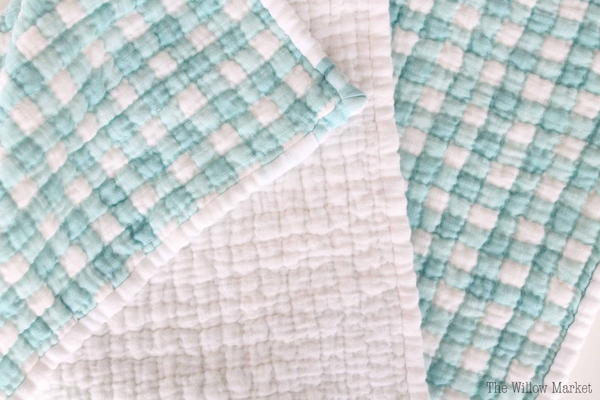 Hand Quilted Cotton Gauze Baby Blanket Hand Quilted Cotton Gauze Baby Blanket