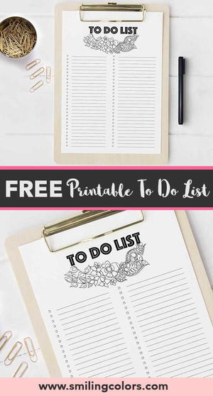 Free Printable To Do List Free Printable To Do List