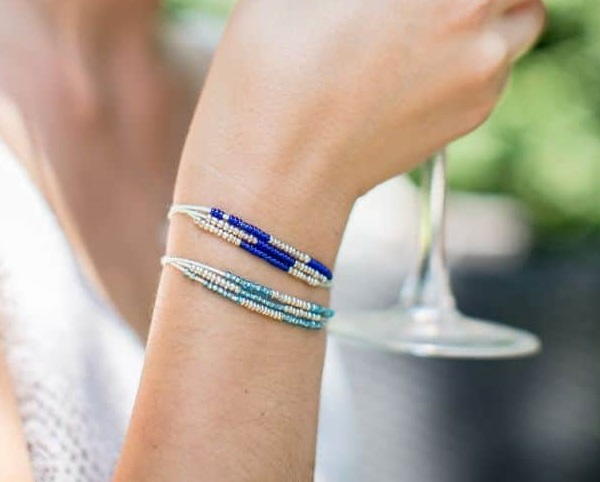 Dazzling Double Color Seed Bead Bracelets Dazzling Double Color Seed Bead Bracelets